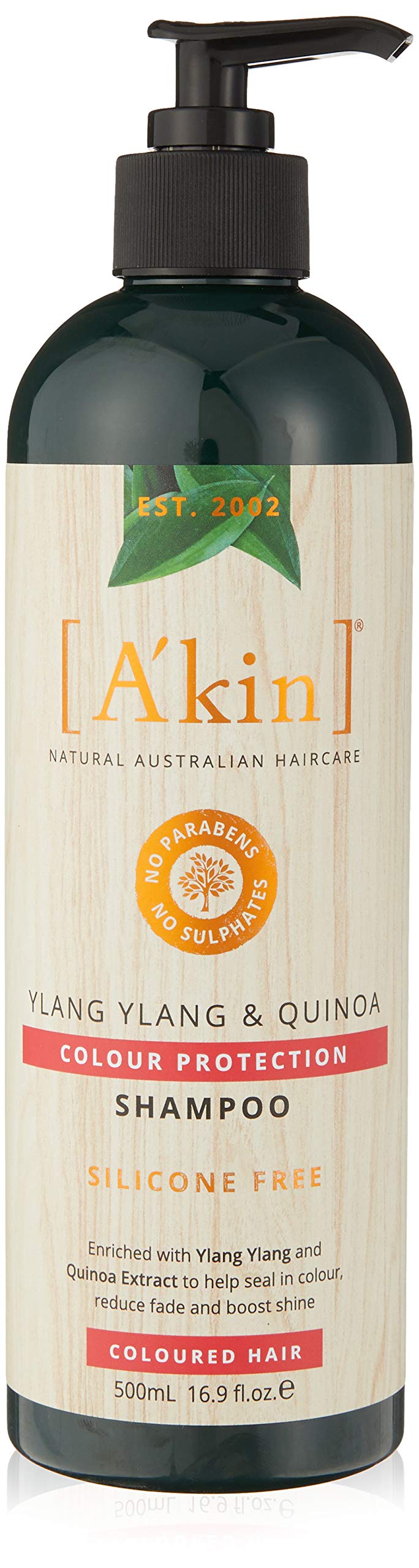A'kin Ylang Ylang & Quinoa Colour Protection Shampoo For Colour Treated Hair, Free From Parabens, Sulfates and Silicones, 500 ml