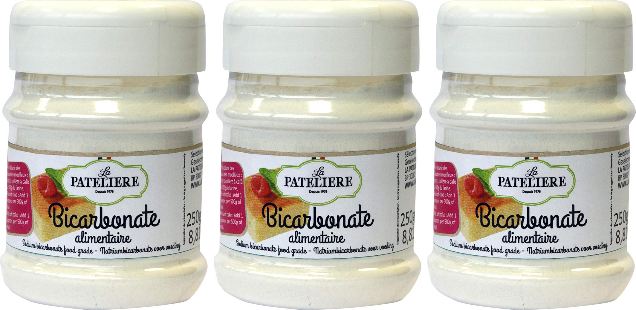 LA PATELIERE Bicarbonate Alimentaire 250 g ( Lot de 3 )