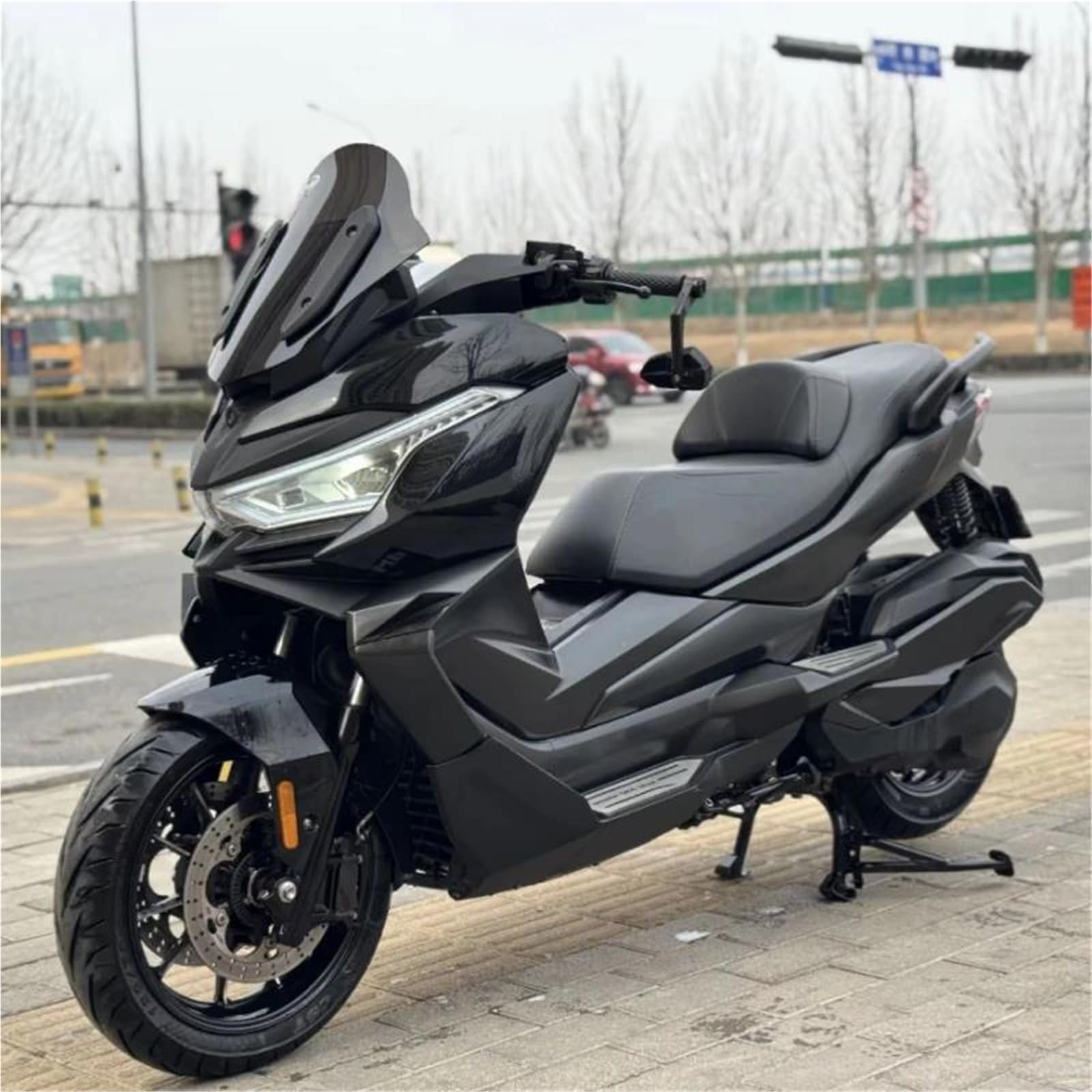 Dla VOGE 350 SR4MAX Części Motocyklowych Szyba Przednia Owiewki Przeciwwiatrowe Akcesoria Przedłużenie szyby motocykla(B)