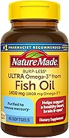 Vista 1 de Nature Made Eructos Ultra Omega-3 de aceite de pescado 1400 mg, suplemento dietético para un apoyo cardíaco saludable, 45 cápsulas blandas