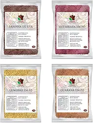 Beterraba Uva Gengibre Guaraná em pó 100g Pré Treino Natural