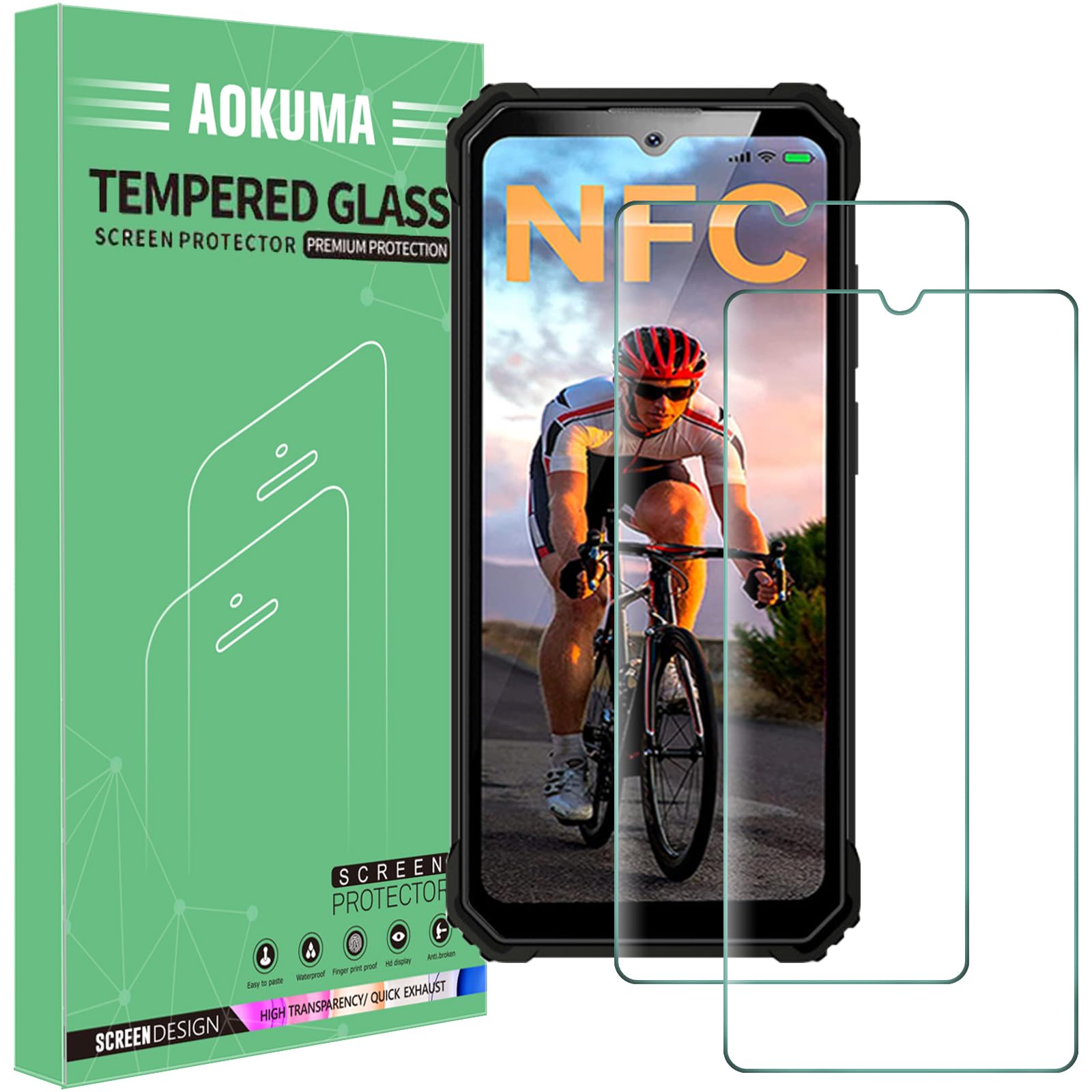 AOKUMA [2 Pezzi Pellicola Vetro Temperato per Oukitel C23 Pro