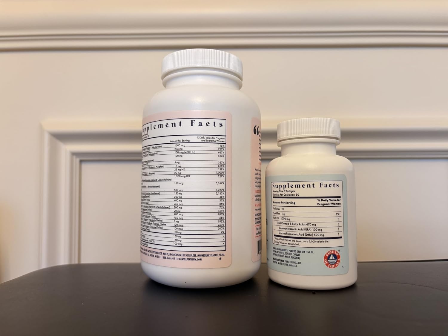 FullWell Prenatal Vitamin + DHA | Omega 3 Fish Oil with DHA & EPA for Brain Development & Nervous System Support | 26+ Vital Nutrients | Dietitian-formulated, Non-GMO, 3rd Party Tested, 30 Servings - Image 3