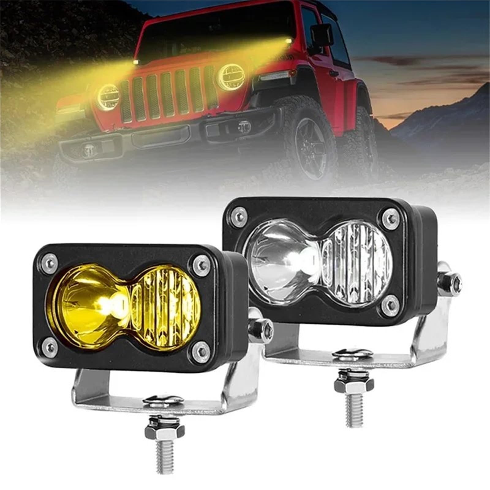LED Fendinebbia Faro Da 3 Pollici Faretto Bianco/giallo Flood Led Pod Combo Per Camioncino Per Moto Suv 4X4 Faro Moto
