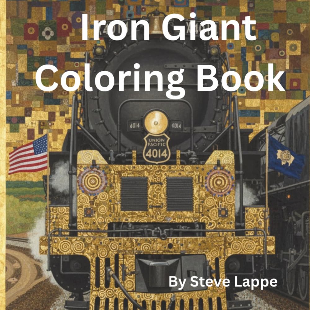 Iron giant coloring book: Locomotive art