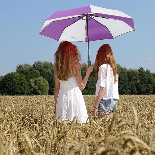 Miniatura 8 de Outlet de fábrica - IXINU paraguas de viaje ligero portátil y ligero para exteriores, sol y lluvia, paraguas para todo tipo de clima., Casual, S,