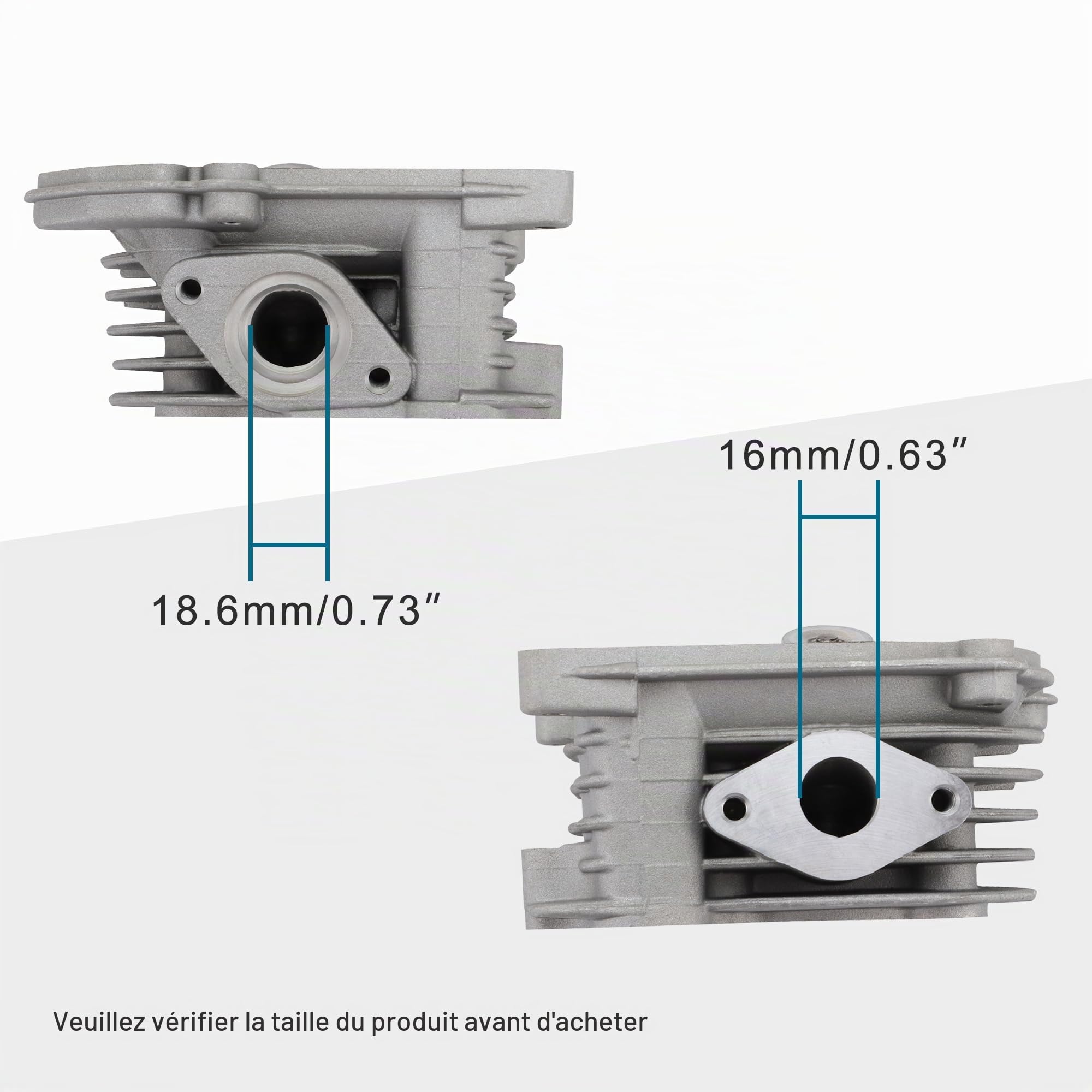 GOOFIT Tête De Cylindre Avec Vanne Remplacement pour 4 Stroke GY6 49cc 50cc Scooter Moped 139QMA 139QMB Engine Part