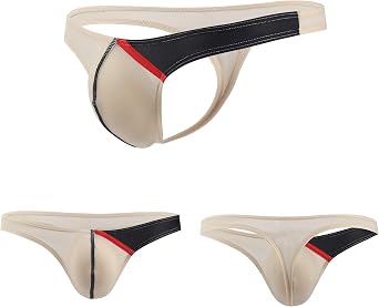 Mens Thong Underwear Bikini Pouch G-String Multicolored