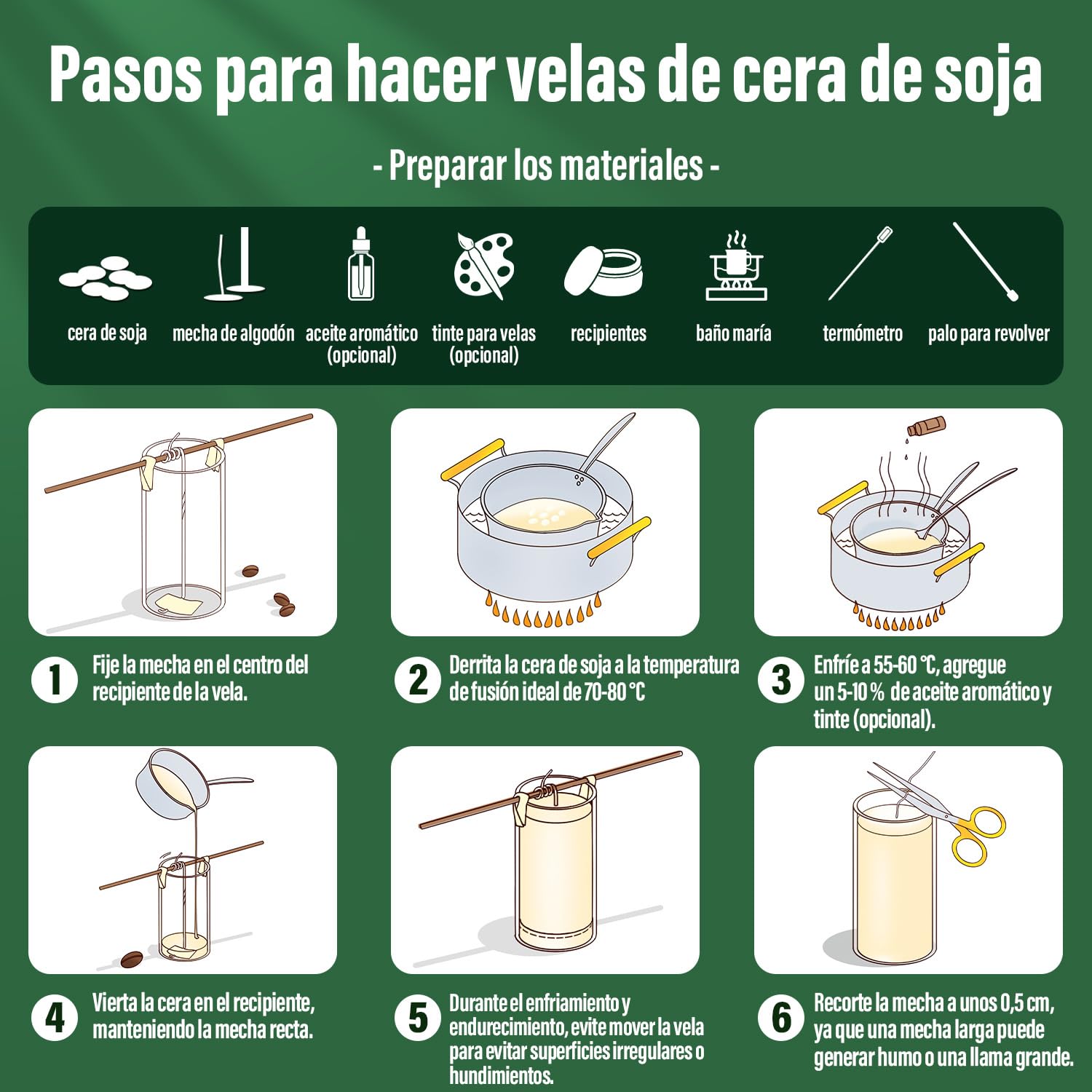 VEGISHINE Cera de soja para velas, Cera natural para velas 10kg, Cera de para la fabricación de velas 1kg 2kg 5kg 10kg
