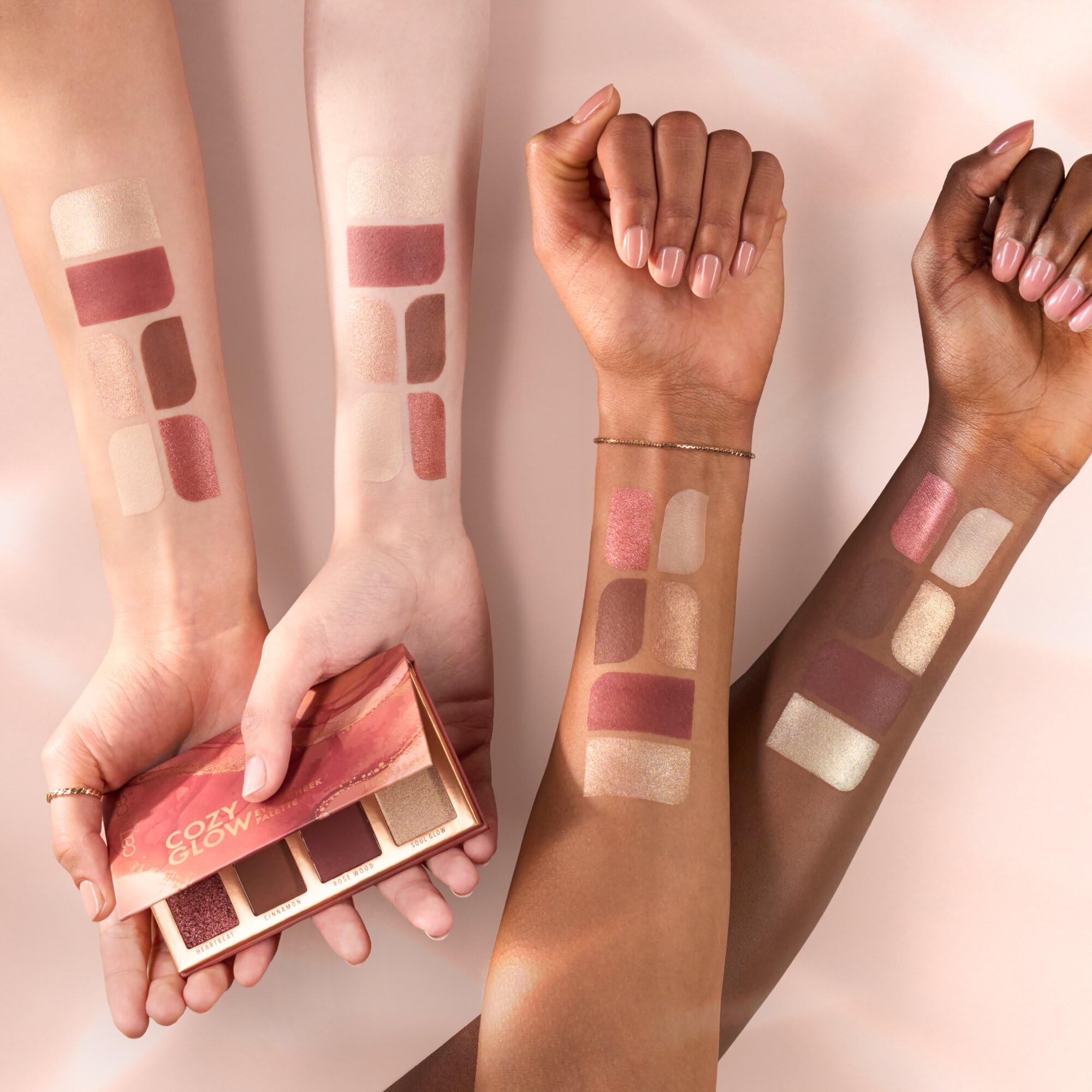 Catrice Paleta do makijażu twarzy Cozy Glow Eye & Cheek Palette, długotrwały, mieniący się, matowy (10g)