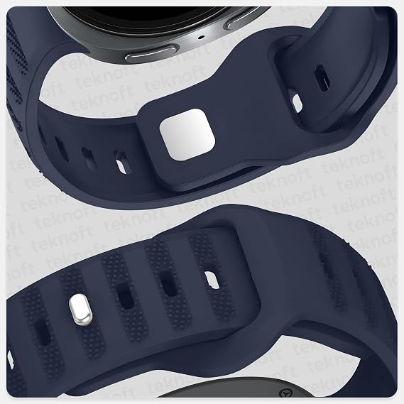 Teknoft Samsung Galaxy Watch 9/8 (40mm/44mm) ve Watch 8 Classic (46mm) ile Uyumlu Konforlu ve Yumuşak Rugged Silikon Kordon
