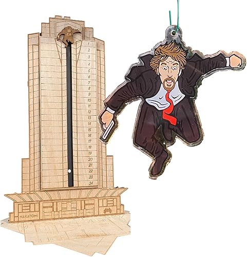 CHUWUJU HansGruber - Calendario de Adviento de Navidad 2022 decoraciones de mesa calendario de Adviento duro con troqueles de madera calendario de