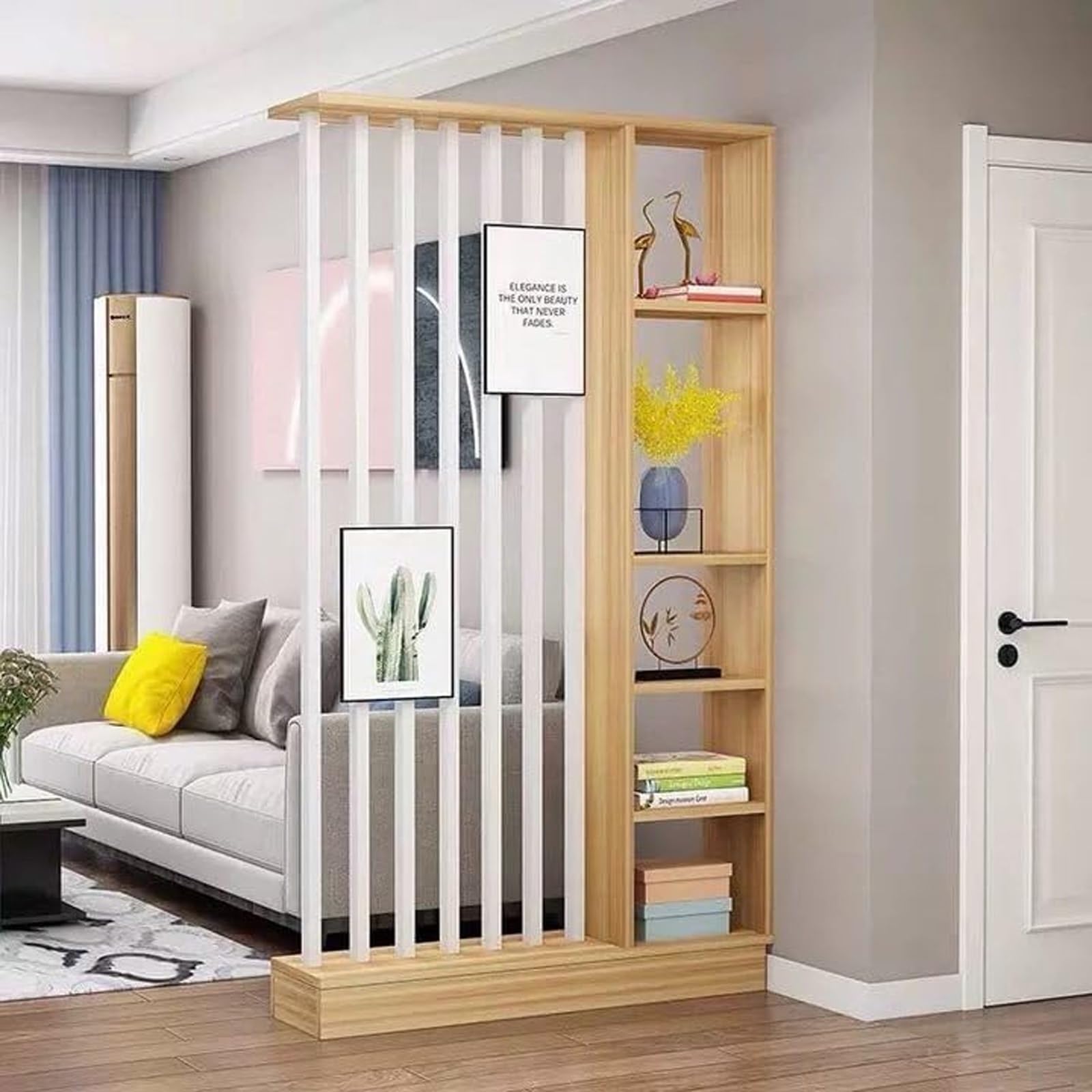Séparateur de pièce mural moderne pour créer un coin bureau élégant à la maison