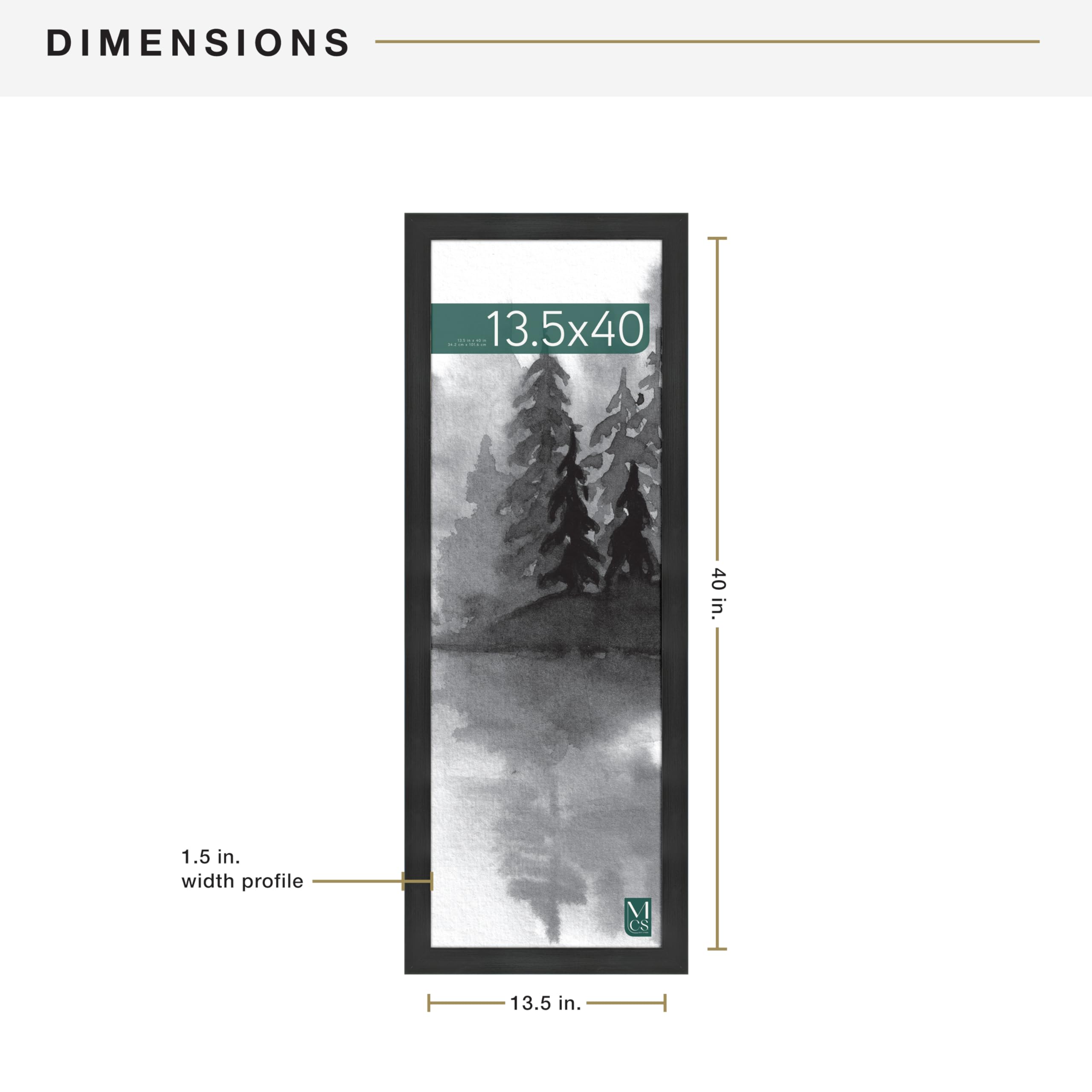 ポスター ma Amazon.com - MCS Museum Poster Frame, Onyx, 13.5 x 40 in, Single