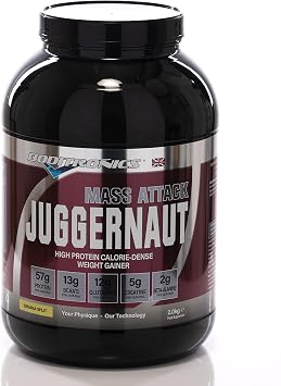 Boditronics Mass Attack Juggernaut Powder for Weight Gainer Powder, All in One Muscle Mass Gainer, High Protein Powder for Men and Women, with 5g Creatine, BCAA,Glutamine & Beta Alanine Banana Split