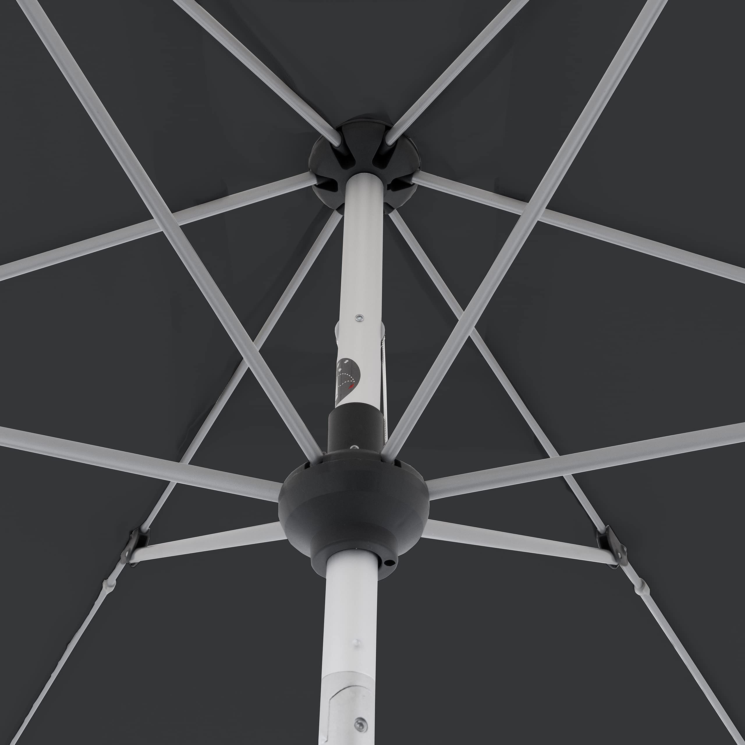 Doppler SL-AZ Auto Tilt parasol przeciwsłoneczny, 220 x 140 cm, antracytowy, składany i z korbą z ochroną UV 80+, z aluminium, odporny na deszcz dach poliestrowy