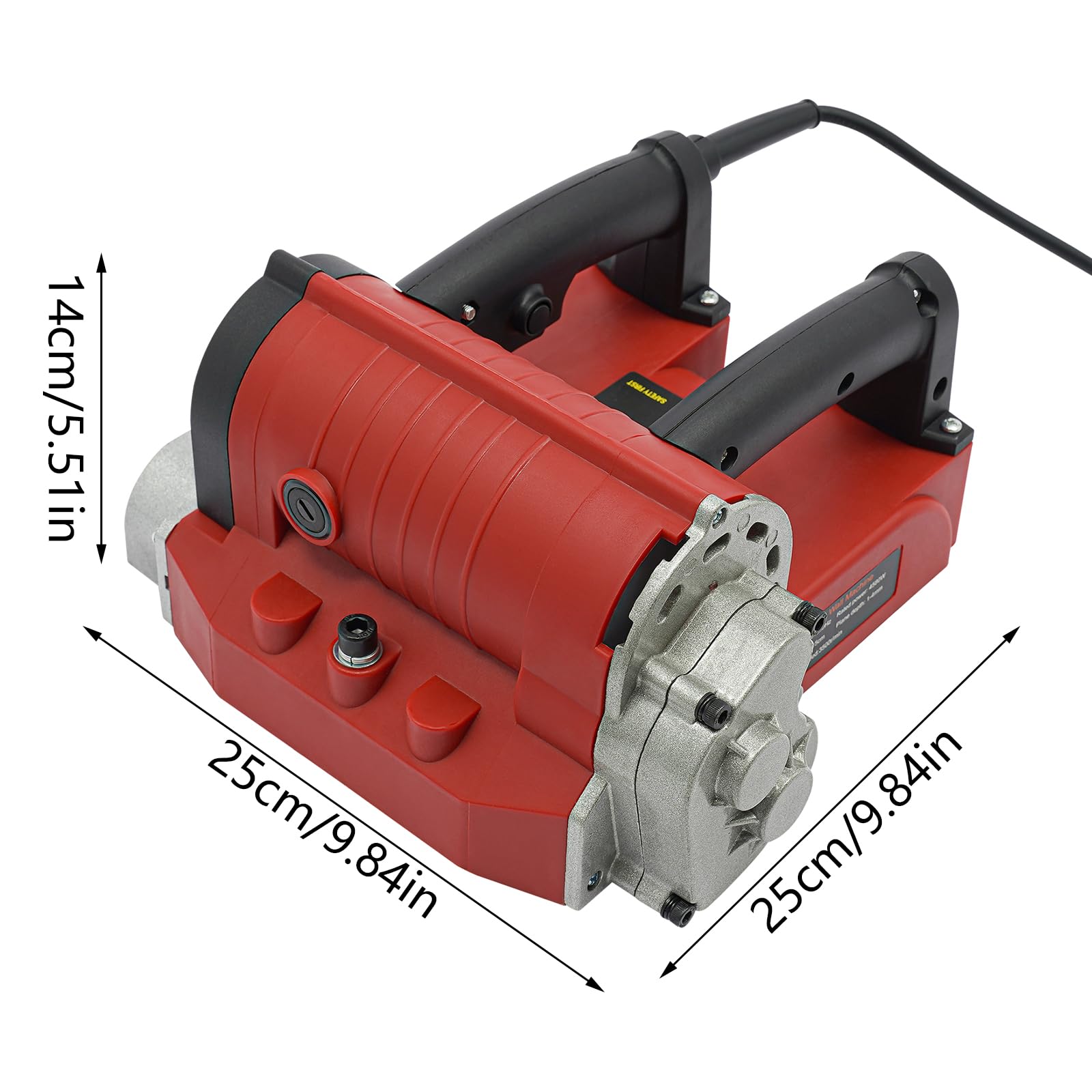 4580W Elektrische Wandhobelmaschine Betonschaufel Schaufelwandmaschine 3500r/min Betonfräse für Innen und Außen zur Entfernung von alten Putzen Zement Weißen Kalk für Bauwesen und Dekoration