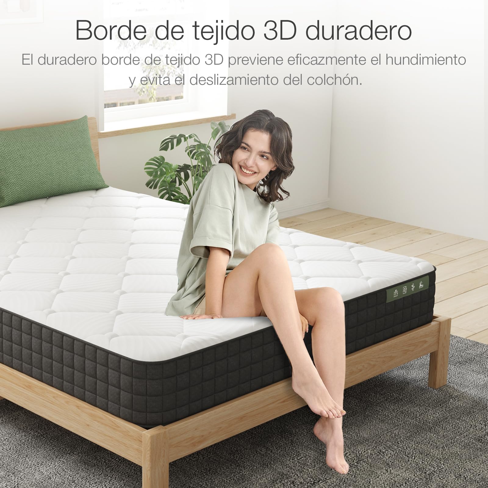 Novilla Colchon 90x190 Viscoelástico Reversible (Cara Invierno-Verano),Firmeza Media Memory Colchones Adaptable,Colchón de Espuma de 7 Zonas,Muy Transpirable,Firme y Confortable, Altura 20 cm