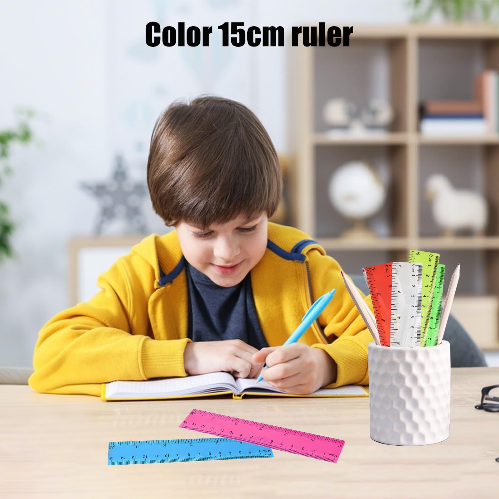Righello 15 cm Trasparente in Plastica Flessibile Centimetri Pollici Piccolo Cartoleria Scuola Aula Ufficio