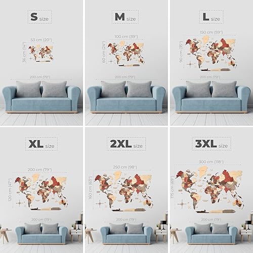 Miniatura 28 de Enjoy The Wood 3D Wood World Map Wall Art Large Wood Wall Décor Housewarming Gift Idea Wall Art World Travel Map For Home & Kitchen or Office