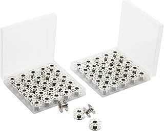 56 PCS Bobbins Metal Sewing Machine Bobbins with 2 Storage Cases