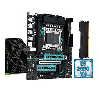 B9 Kit X99 Motherboard LGA2011-3 Xeon E5 2650 V4 CPU Processor Set ECC DDR4 16GB Dual M.2 NVME SATA M-ATXMotherboards