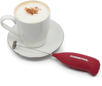 Kuissential Electric Stainless Steel Milk Frother 2pk- Handheld Drink Mixer
