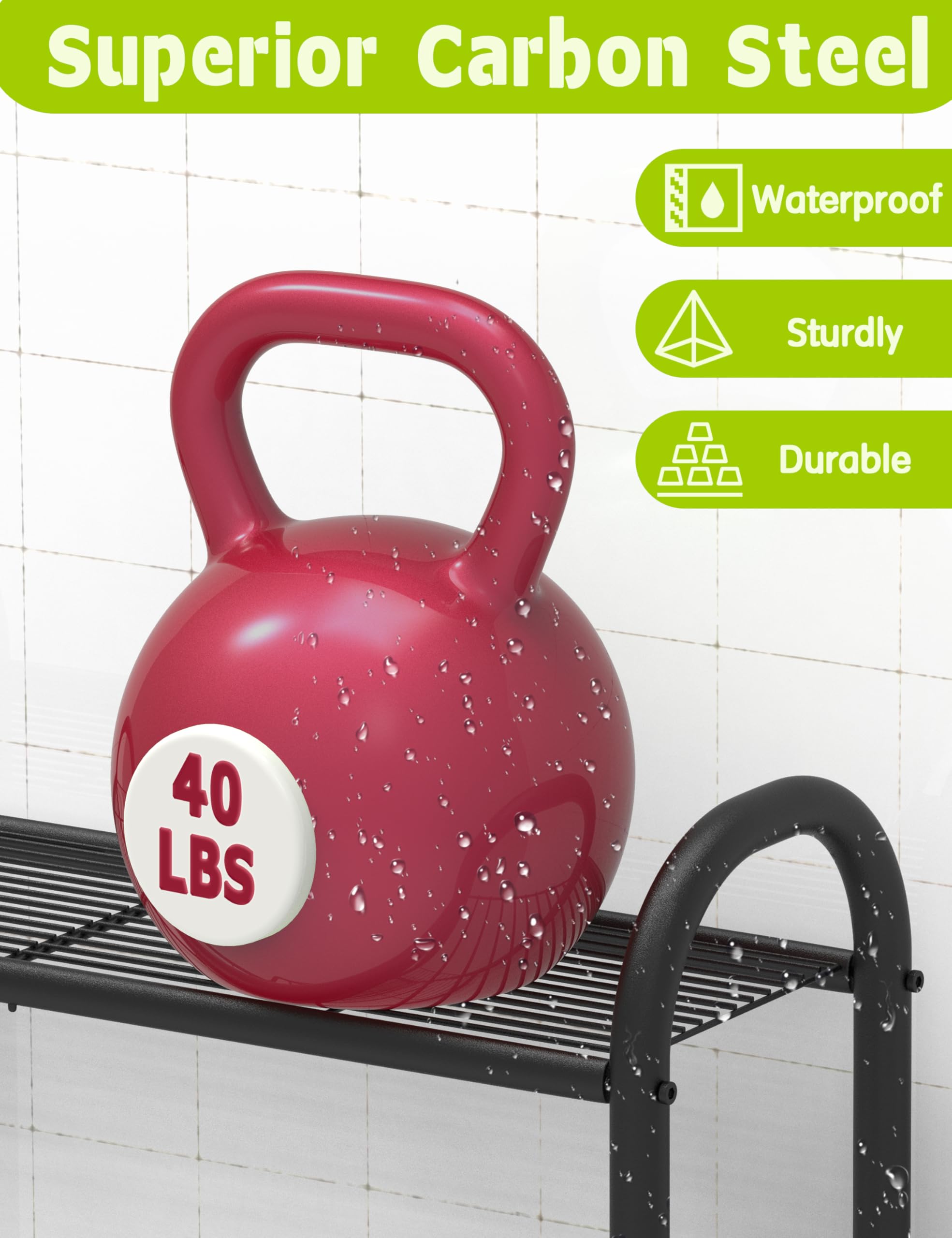 Soporte de metal para plantas de 5 niveles para interiores y exteriores, soporte de flores impermeable para múltiples macetas, soportes de plantas resistentes para sala de estar, patio 3