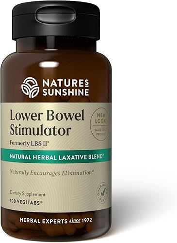 Nature's Sunshine Estimulador del intestino inferior - Ayuda a aliviar el estreñimiento - Limpia y desintoxica tu colon con ingredientes herbales