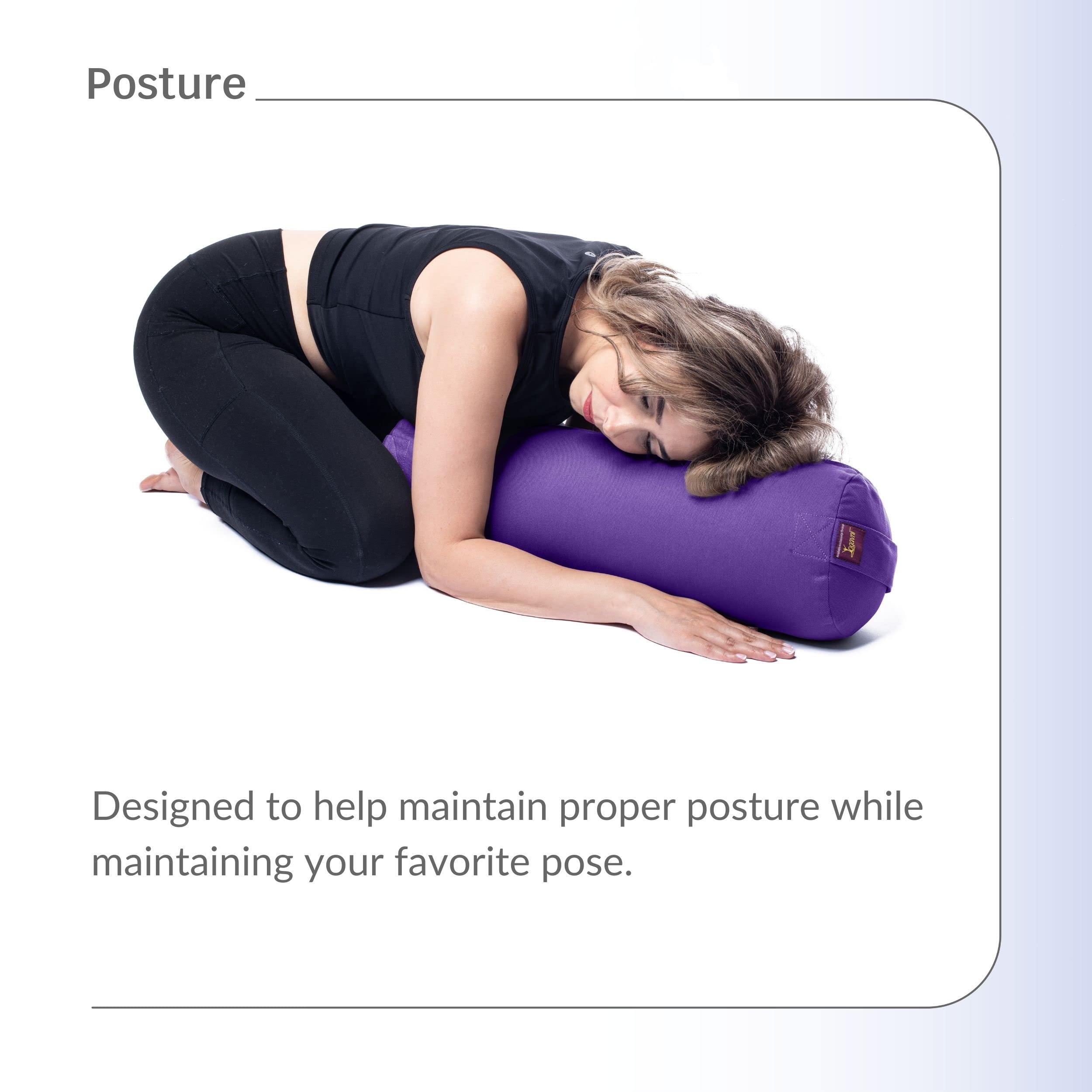 Amazon | Yogavni ヨガボルスター 大きな円筒形 円形 - 瞑想クッション