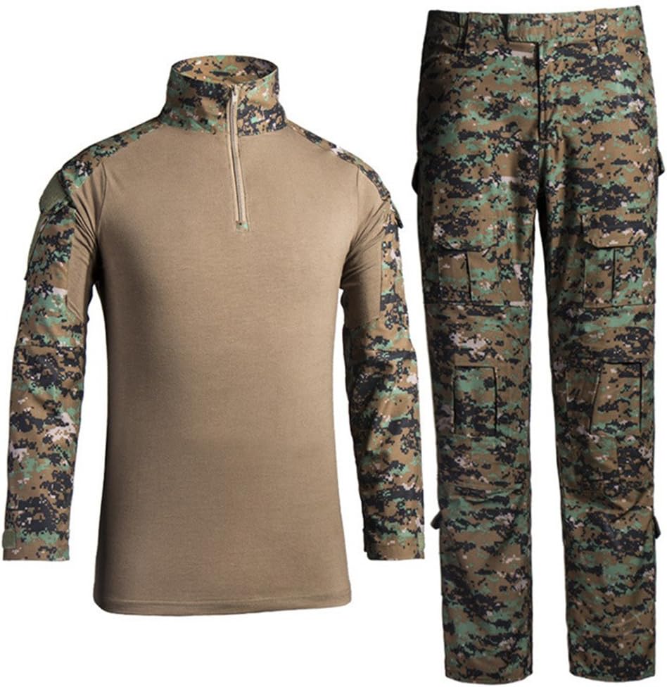 Men's Military Tactical Shirt and Pants Airsoft Paintball Hunting Combat Uniform Army Camo