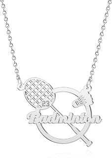 Personalized Football Basketball Soccer Baseball Team Inspiration Gifts Jersey Number Name Necklaces for Men Athletes Sport Pendant Stainless Steel Number Chain for Boys