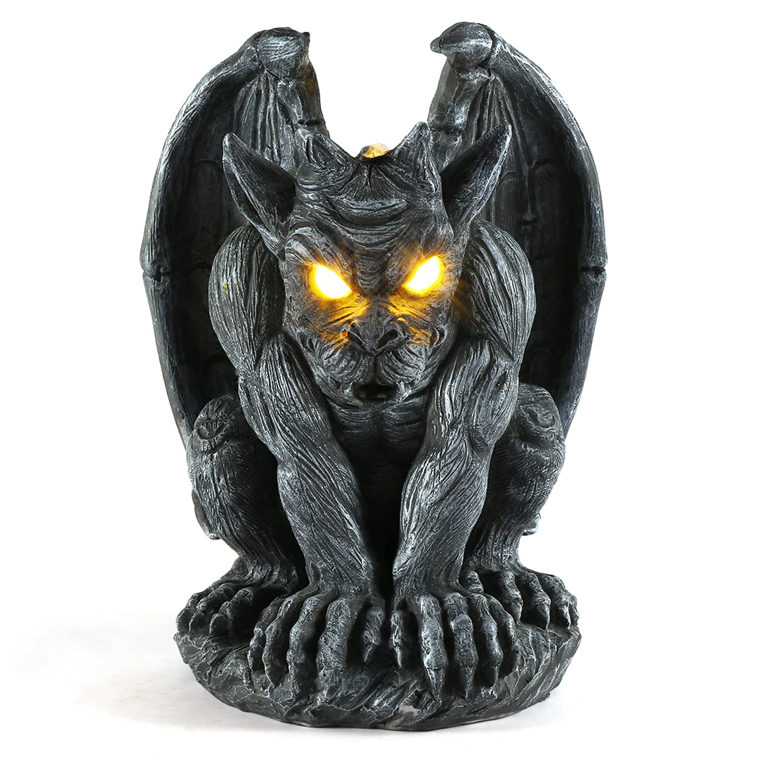Goodeco Statua Drago Con Luce Solare – Drago In Piedi Su Sfera – Decorazione Da Giardino In Resina 30 Cm – Regalo Per Mamma E Nonna