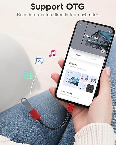 Miniatura 4 de Adaptador USB C a USB, paquete de 2 unidades USB tipo C macho a USB 3.1 hembra, Thunderbolt 34 a USB hembra adaptador OTG cable para MacBook ProAir