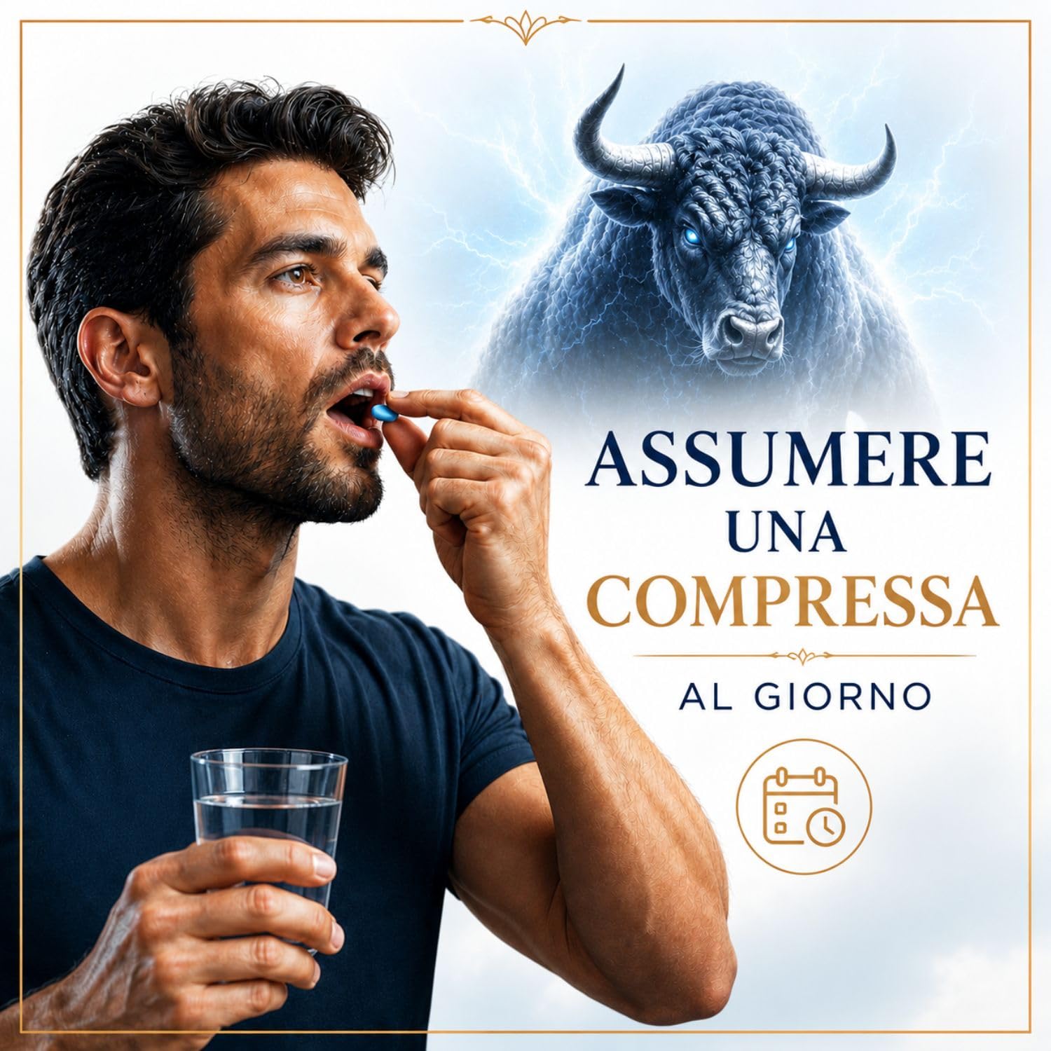 Integratore Naturale con ARGININA taurina, citrullina, ginseng, maca, tribulus Terrestris. Nuova formula sviluppata per il benessere il rinforzo dei tessuti muscolari (azzurro)