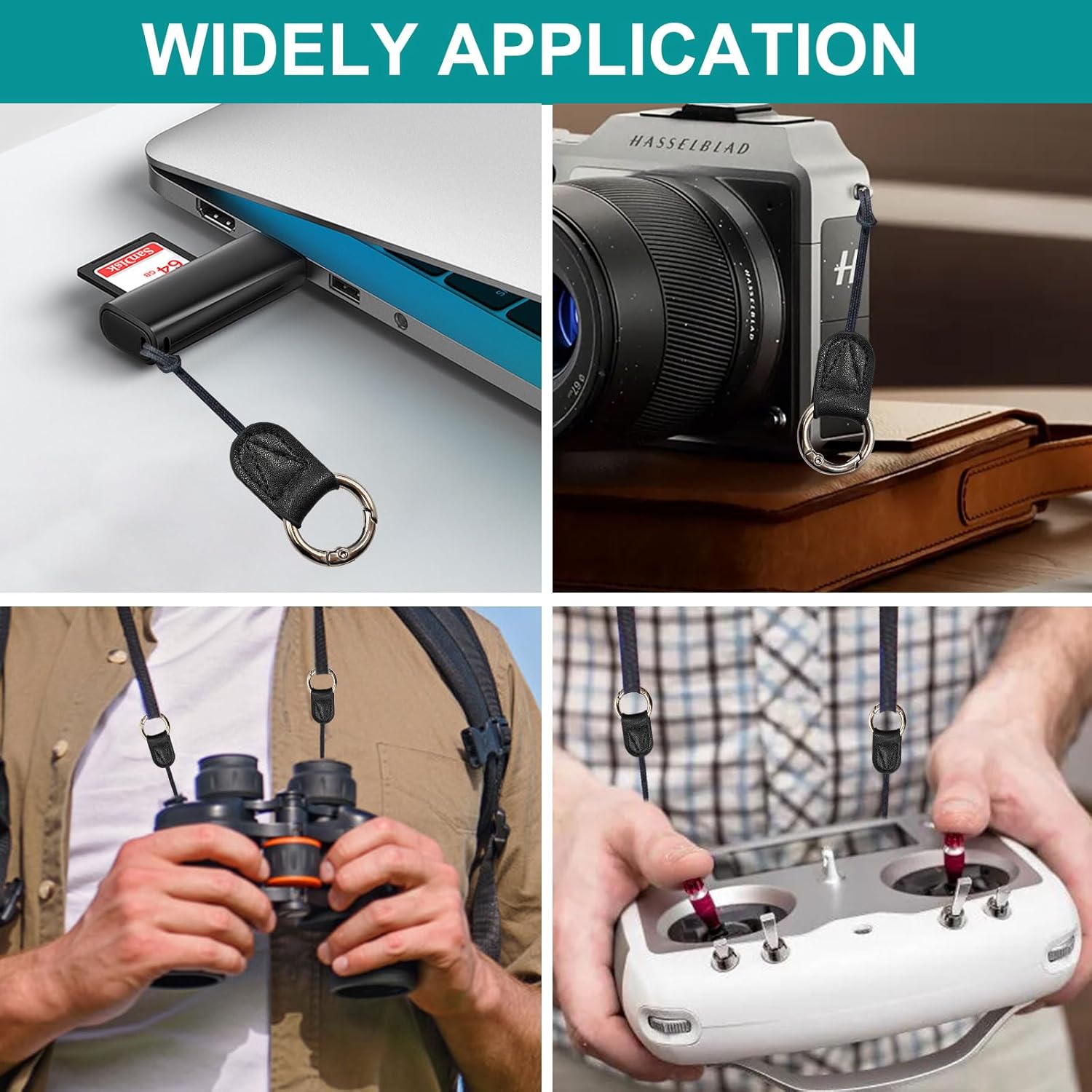 Camera Strap Quick Release Clips Buckle for Neck Shoulder Sling & Quick Release Camera Wrist Strap for DSLR Mirrorless Camera,Insta360 Selfie Sticks,Camera Hand Strap with Loop Connector Adapter - Image 3