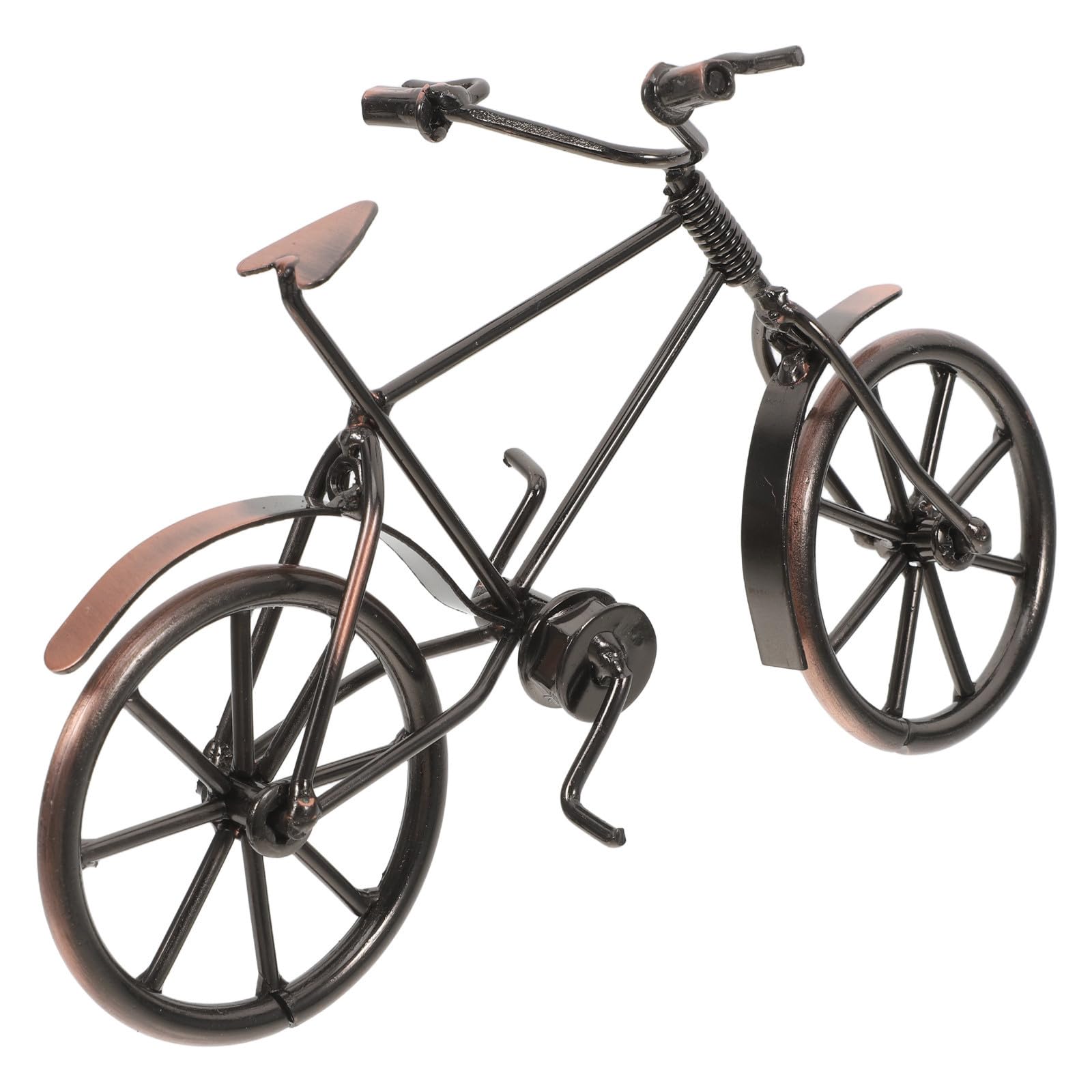 Bicicleta de hierro vintage BESTonZON miniatura artesanal para adorno de mesa