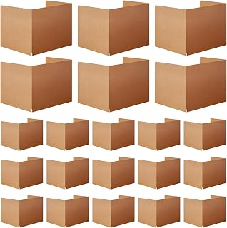Gueevin 40 Pcs Classroom Desk Dividers for Students Test Privacy Folders for Better Focus Overall Size 13" x 20" x 17" School Testing Study Cardboard (Brown)