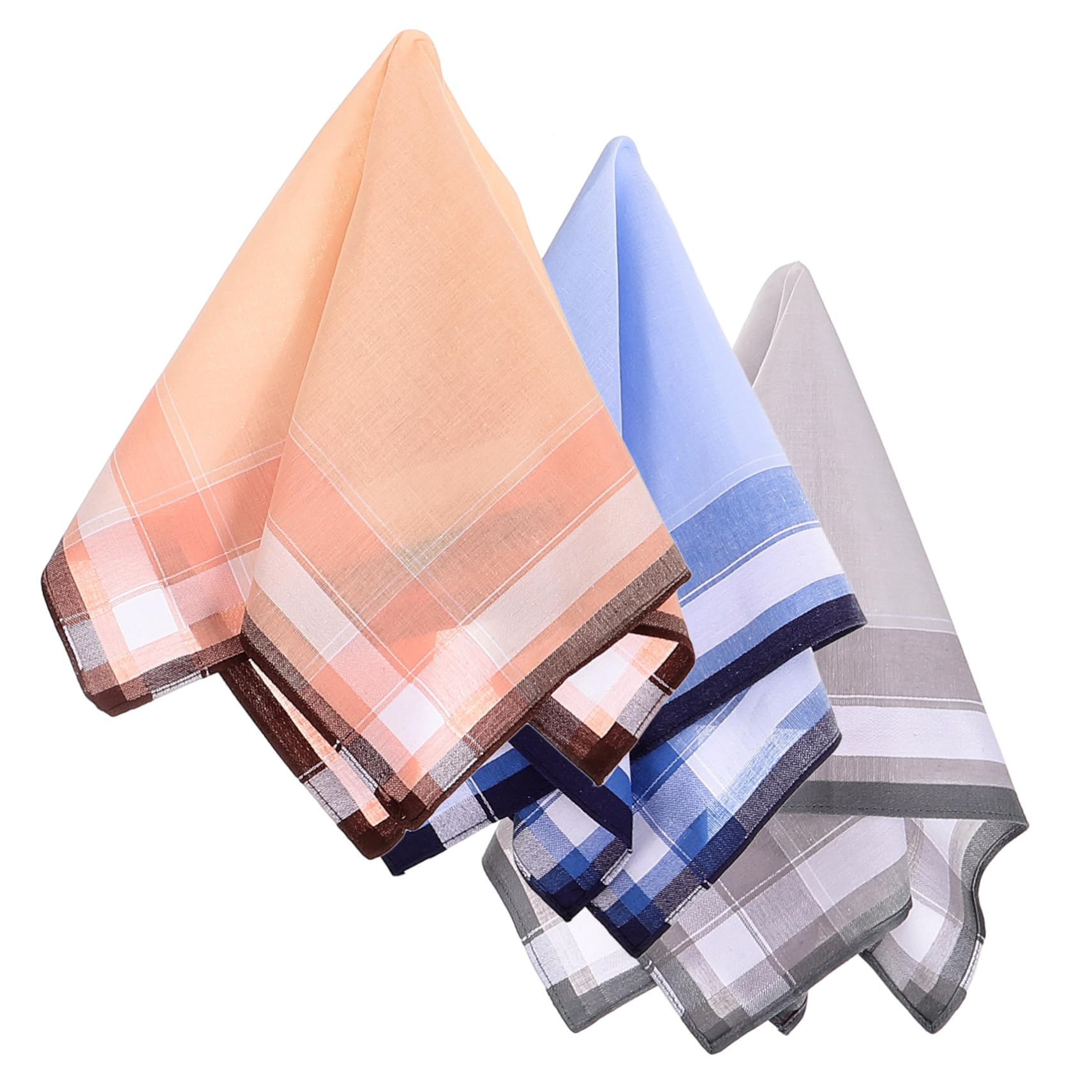 Holibanna 3pcs Men's Cotton Handkerchiefs for Wedding Pocket Square Handkerchiefs for Men Bandana Tea Party Favors Random Color