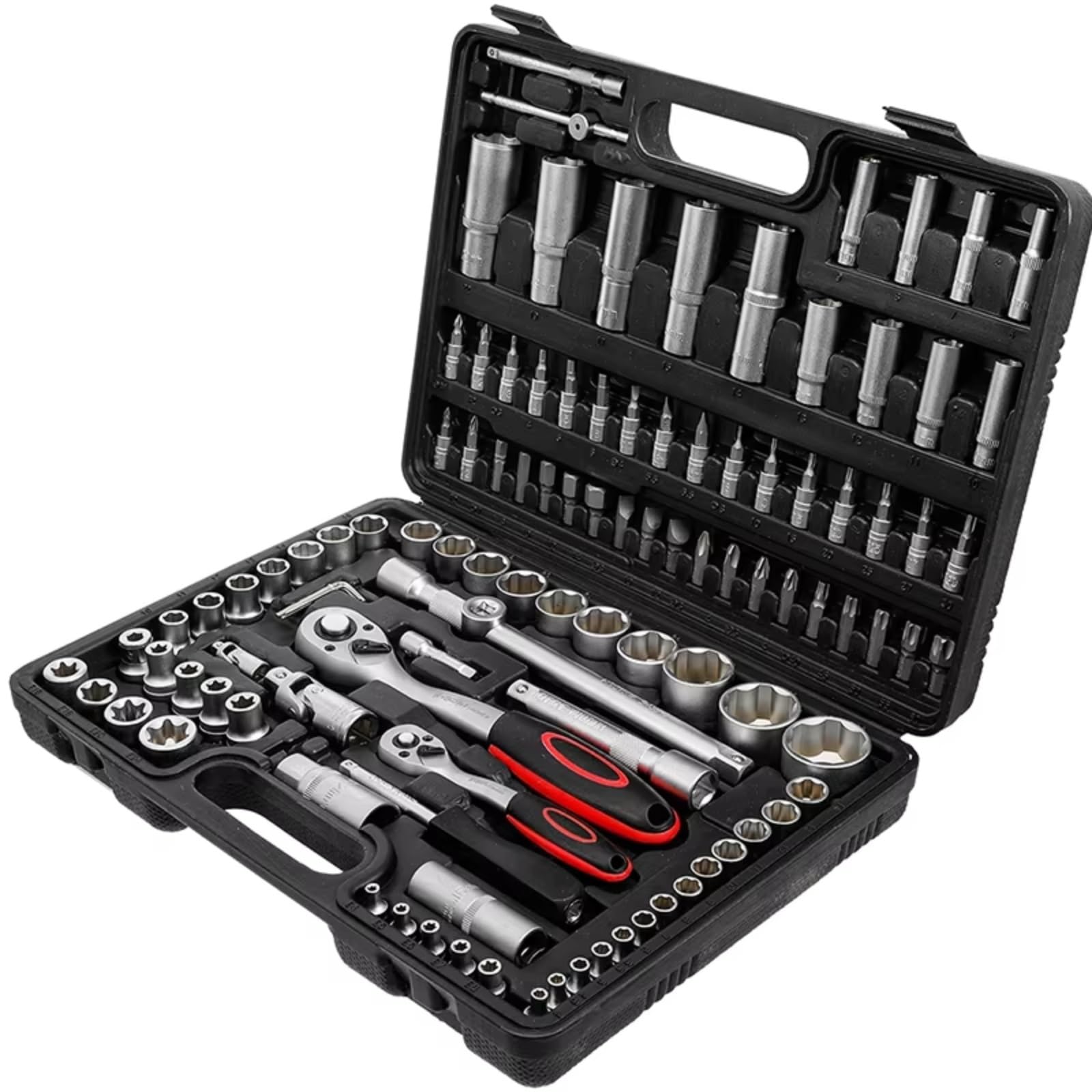 Maletín herramientas multiusos Juego Llaves Tubo 108 Piezas Juego Trinquete Llave Trinquete Combinada Kit Herramientas Para El Hogar Herramientas Manuales Herramienta Trinquete Y Estuche