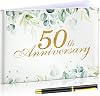 Patelai Wedding Anniversary Guest Book Decorations Wedding Guest Book Sign Alternative 50th Commemoration Day Party Favors with Pen, 112 Pages50th Anniversary