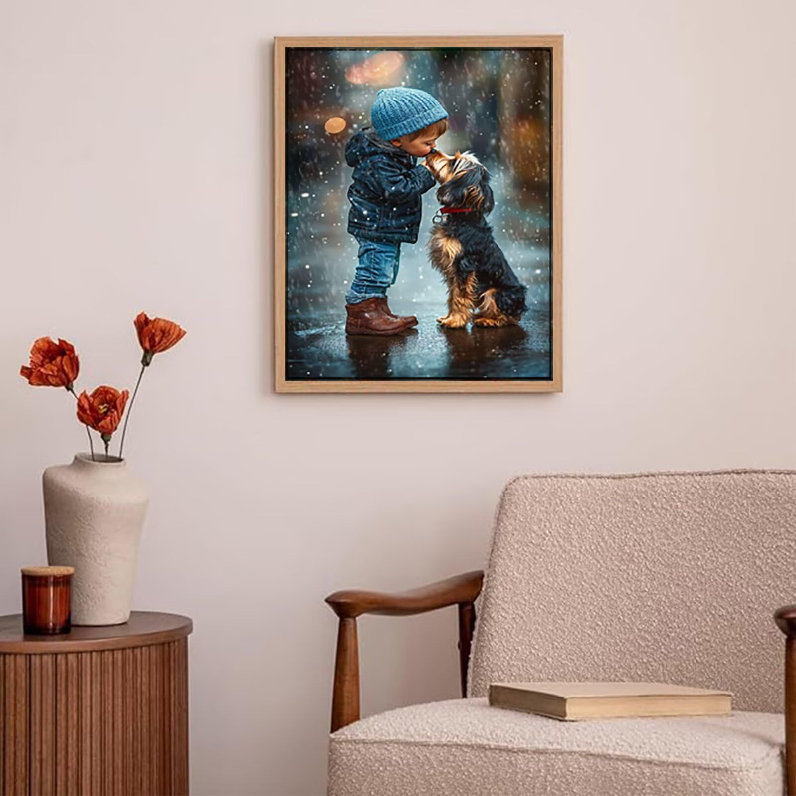 Obraz diamentowy 60x80 cm człowiek diament malarstwo dorośli zwierzę 5d DIY okrągły diament sztuka kryształ górski dekoracyjne obrazy dekoracyjne śmieszne i relaksujące dla początkujących zestaw