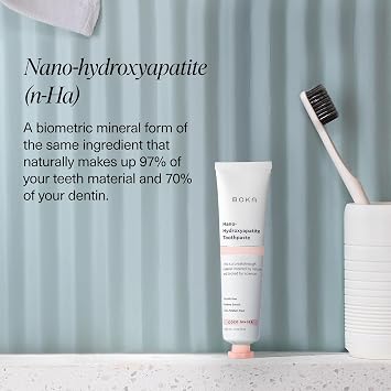 Boka Toothpaste - Fluoride Free Toothpaste, Nano Hydroxyapatite Toothpaste | Appropriate for Sensitive Teeth - Adult Oral Care - Coco Ginger - 1.3 Oz, 2PK