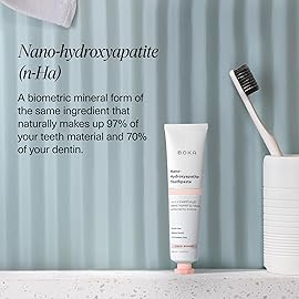 Boka Fluoride Free Toothpaste, Nano Hydroxyapatite Toothpaste, Appropriate for Sensitive Teeth - for Adult, Kids Oral Care - Coco Ginger Flavor, 1.3 Fl Oz 2Pk US Manufactured
