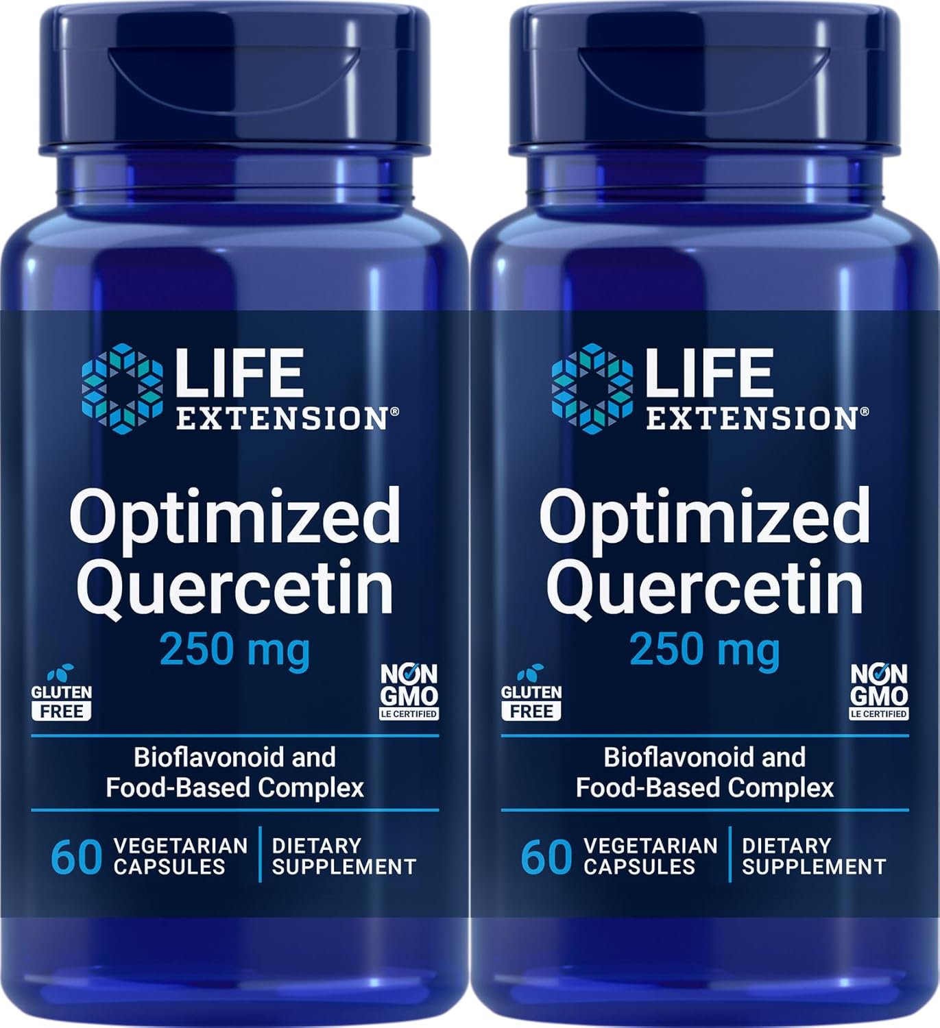 Life Extension Optimized Quercetin, 60 Vegetarian Capsules (Pack of 2)
