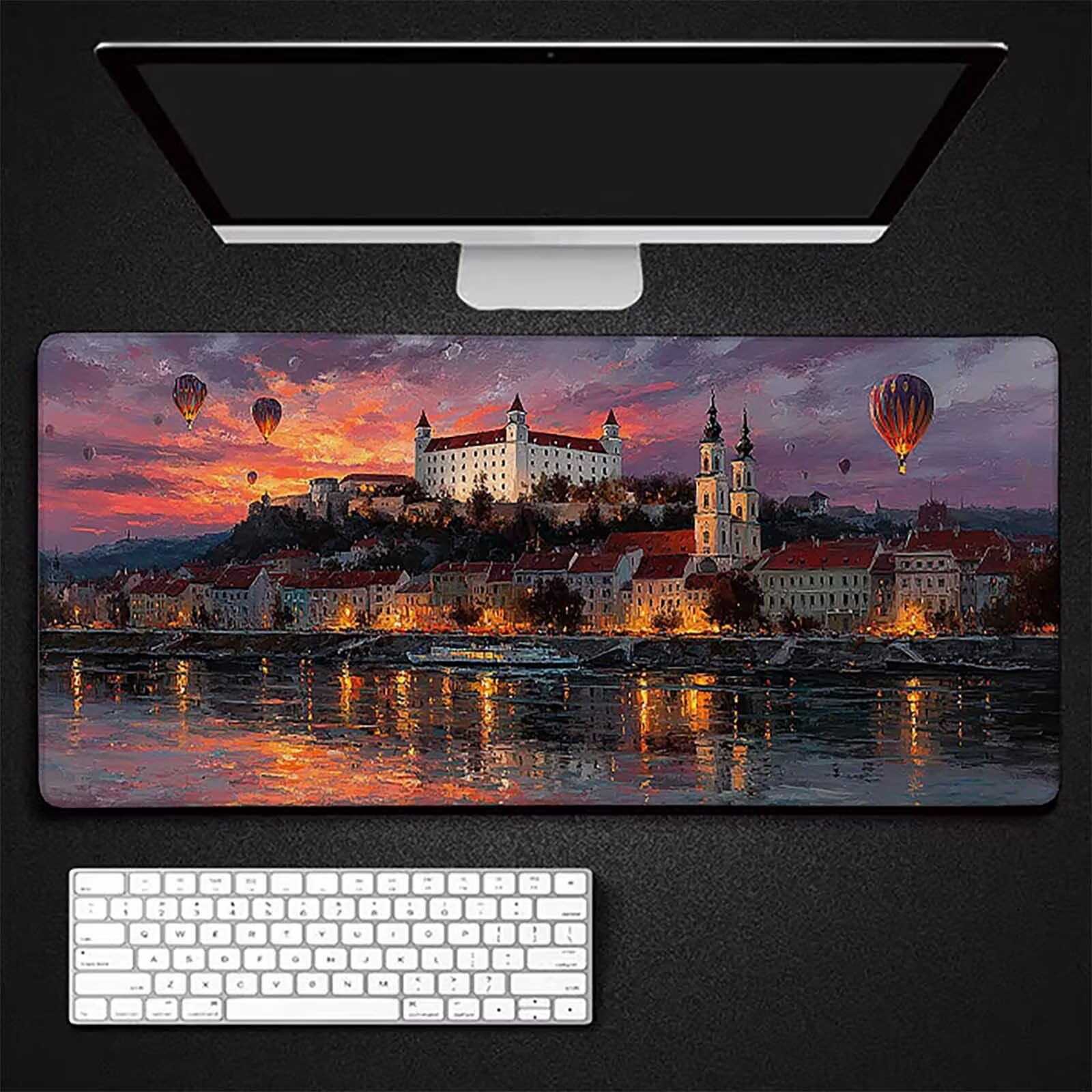 Szara podkładka pod mysz do gier, duża podkładka pod mysz XXL 1500x800x3 mm, podkładka pod mysz do klawiatury i biura, akcesoria do gier, antypoślizgowa, poprawia precyzję i szybkość dla gracza l-8373