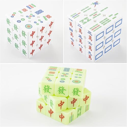 Miniatura 5 de Mahjong - Juego de cubos mágicos 3x3 Mahjong 3 paquetes