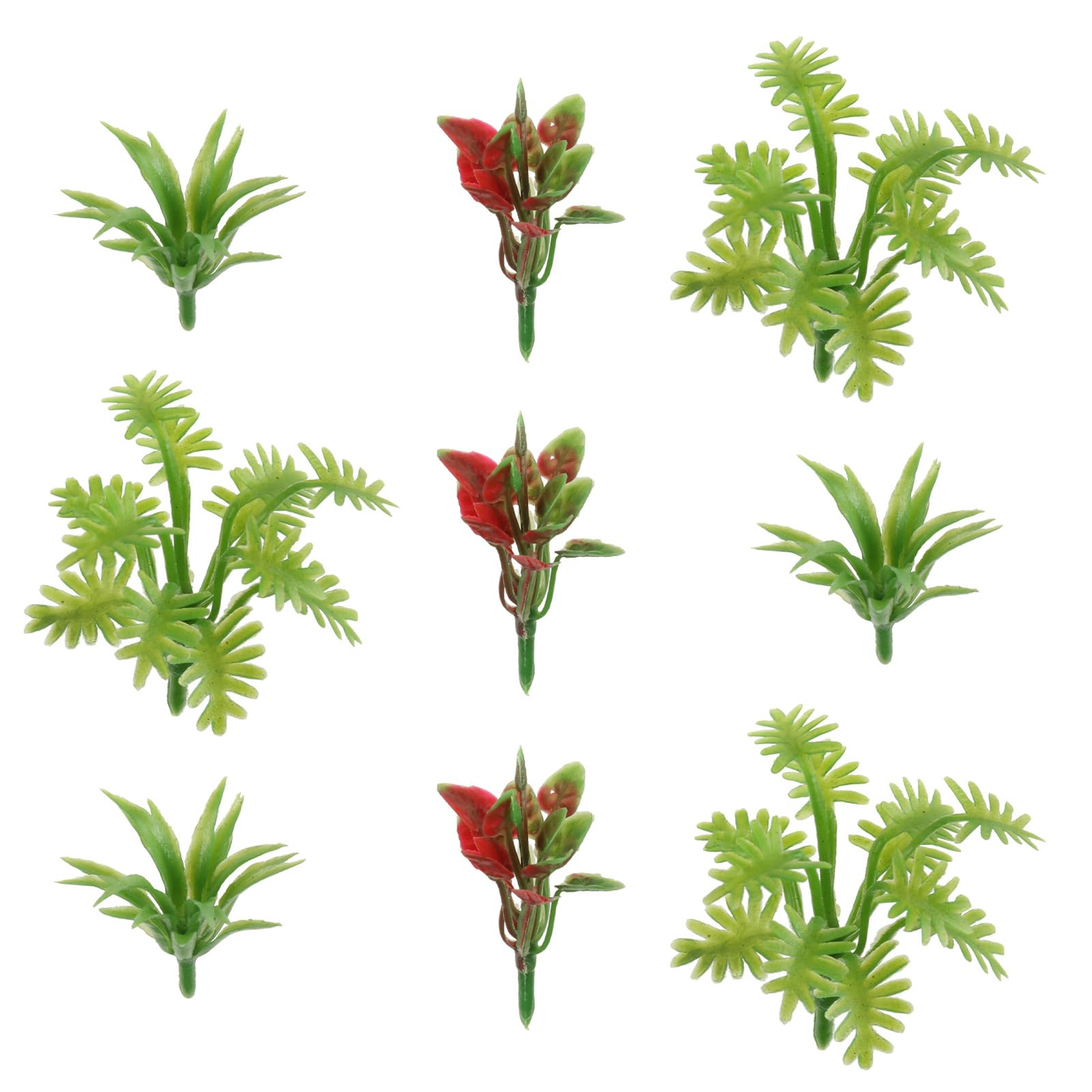 Yetaha 90 Pcs Mini Model Trees, Miniature Plants Green Shrubs Bush Models, Artificial Plants for Train Scenery Railway Sand Architecture Craft DIY Landscape Dollhouse Cake Topper Decor