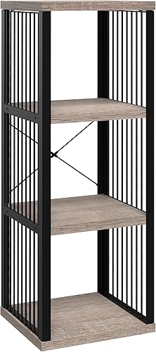 Miniatura 10 de ClosetMaid Estantería organizadora de almacenamiento de 4 cubos, estante de almacenamiento, marco de metal, estantes de madera, fácil montaje,