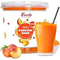Vista 14 de Fanale Lychee Popping Boba Pearls, veganas, sin OGM, sin gluten, sin grasa, perfectas para té de burbujas, batidos, helados, postres y bebidas, 1